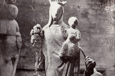 1954 Carving of New Statue
